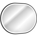 Koupelnová sestava s deskou, skříňkami, umyvadlem a zrcadlem Talia Casella 80 cm černý mat/dub casella
