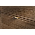 Závěsná skříňka Talia Casella s deskou a umyvadlem 60 cm černý mat/dub casella
