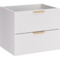 Závěsná skříňka pod umyvadlo Aster Nordic s deskou a regálem 80 cm bílá/dub cremona