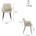 Jídelní set Cadiz béžový/dub přírodní