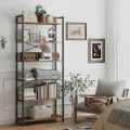 Policový regál Vasagle Luna 80 cm hnědý/černý