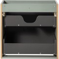 Závěsná skříňka Line Reed Green Beyond s deskou a umyvadlem 80 cm zelená/dub casella