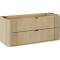 Koupelnová sestava Ovalia Pure se zápustným umyvadlem a skříňkami 120 cm dub cremona