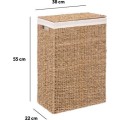 Koš na prádlo REED 40 L bavlněný rákos natural