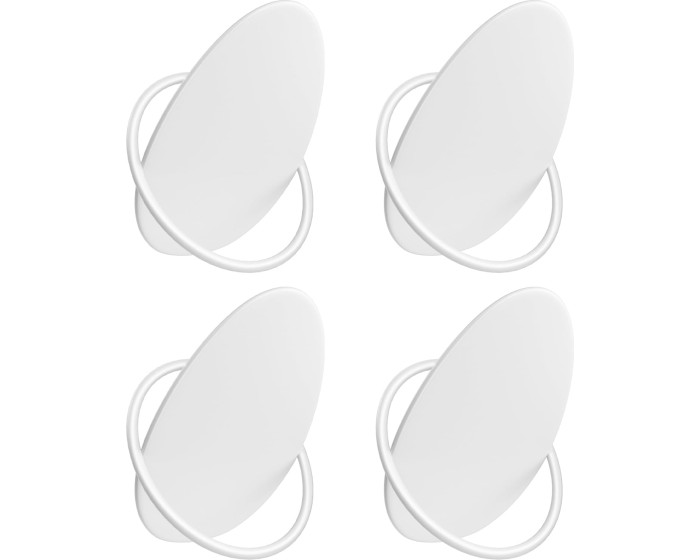 Sada 4 ks háčků na oblečení Ripple bílá