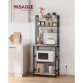 Kuchyňský regál Vasagle Muse 60 cm šedo-béžový/černý
