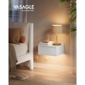 Sada 2 ks závěsných nočních stolků Vasagle Drawer s LED osvětlením bílá