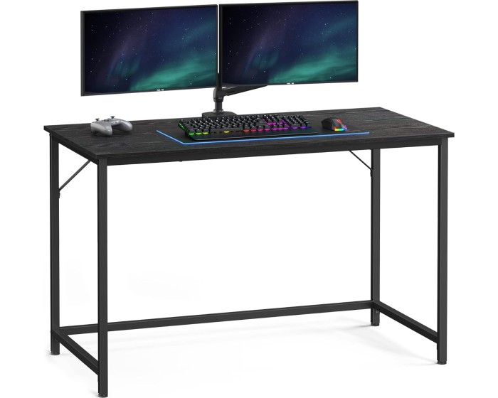 Psací stůl Vasagle Ebeny 120 cm černý