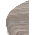 Konferenční stolek Cangas 80 cm béžový mat/hnědý mramor lesk