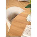 Kulatý jídelní stůl Soli 120 cm dub přírodní/kašmírový