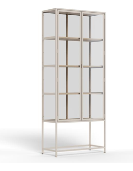 Vitrína Seaford 77x185,6 cm šedá