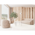 Otočné designové lounge křeslo Lodi béžové