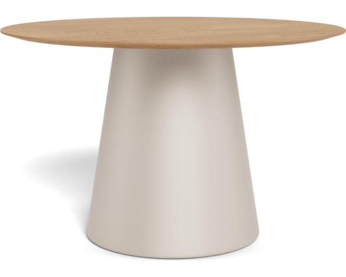 Kulatý jídelní stůl Soli 120 cm dub přírodní/kašmírový
