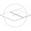 Rozkládací jídelní stůl Infinity 160/240 cm bílý mramor/černý