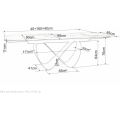 Rozkládací jídelní stůl Infinity 160/240 cm bílý mramor/černý