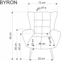 Křeslo Byron popelavě šedé