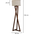 Stojací lampa Ceviz ořech