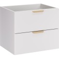 Závěsná skříňka pod umyvadlo Aster Ovalia s deskou 100 cm dub cremona/bílá