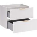 Závěsná skříňka pod umyvadlo Aster Ovalia s deskou 100 cm dub cremona/bílá