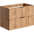 Závěsná skříňka pod umyvadlo Casad s deskou a košem na prádlo 120 cm dub wotan
