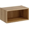 Závěsná skříňka pod umyvadlo Nova Cashmere Nature s deskou a regálem 60 cm kašmírová/dub coast evoke