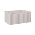 Závěsná skříňka pod umyvadlo Nova Cashmere Nature s deskou a regálem 60 cm kašmírová/dub coast evoke