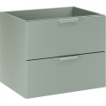 Závěsná skříňka pod umyvadlo Aster s deskou a regály 120 cm zelená/dub cremona
