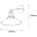 Nástěnná lampa Conical zlatá