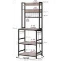 Kuchyňský regál Vasagle Muse 60 cm šedo-béžový/černý