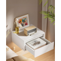 Sada 2 ks závěsných nočních stolků Vasagle Drawer s LED osvětlením bílá