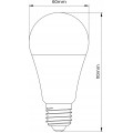 LED žárovka Kulka A60 teplá bílá