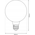 LED žárovka PILAS G125 teplá žlutá