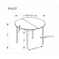 Rozkládací jídelní stůl Pivot 102/141 cm kašmírový/buk