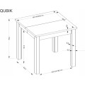 Rozkládací jídelní stůl Qubik 80/200 cm dub artisan/černý