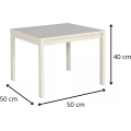 Konferenční stolek Frost 50 cm krémový