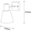 Nástěnná lampa Funnel zlatá