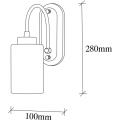 Nástěnná lampa Hemikilo mléčné sklo/zlatá