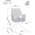 Otočné jídelní křeslo Hugo Brego světle béžové