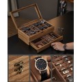 Úložný box na hodinky Vrangle 34 cm hnědý