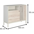 Komoda Frost I 100 cm krémová/alpský dub