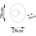 Nástěnná lampa Kurt 28 cm měděná