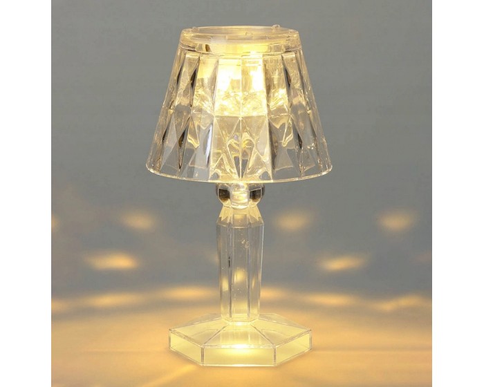 Světelná mini LED lampa Nate 11 cm čirá