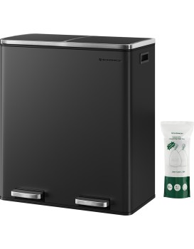 Odpadkový koš s víkem JORDAN 2x30 L černý