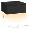 Závěsný noční stolek Vasagle Drawer s LED osvětlením černý