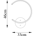 Nástěnné LED svítidlo Moon zlaté