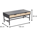 Konferenční stolek Mago 110 cm dub přírodní/černý mat