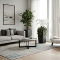 Sada 2 ks květináčů Porto Riflo 75x39,6/67,7x35 cm černá