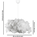 Závěsný lustr Serenity 60 cm bílý