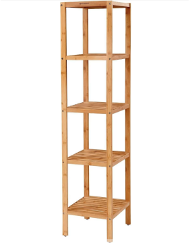 Bambusový koupelnový regál Koli hnědý