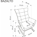 Houpací křeslo Bazalto hořčicově žluté